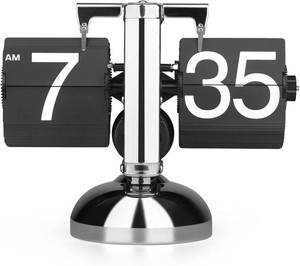 $56 Vecolla Retro Flip Clock - Antique Mechanical with Large Number Display, Vintage Table Desk Clock for Office, Bedroom, Living Room - Aesthetic Modern Fancy Home D cor