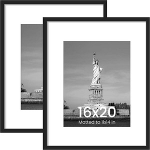 $27 ENJOYBASICS 16x20 Picture Frame, Wall Gallery Frames Set of 2, Black