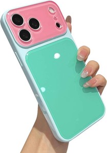 Caseative for iPhone 17 Pro Case, Green Pink