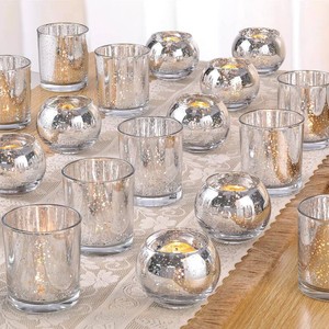$40 30pcs Assorted Silver Votive Candle Holders, Large Table Decorations