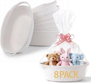 $30 8 Pack Small Gift Baskets with Bags and Ribbons,Baby Shower Party Favor Set