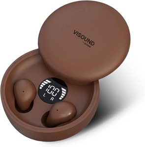 $59 Air Skin Tones Invisible Earbuds for Small Ears - Wireless Bluetooth 5.4, Skin-Matching Mini Stemless Ear Buds, IPX5 Waterproof, Crystal Clear Calls (Warm Cocoa)