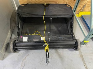 $300 Strongway Tow-Behind Lawn Sweeper, 48in. Working Width, 14.5 cu. ft. Hopper Capacity