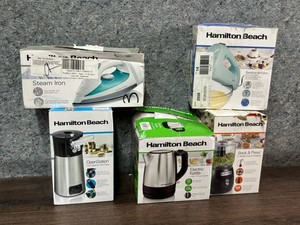 Hamilton Beach 5-Piece Kitchen Appliance Mixed Lot