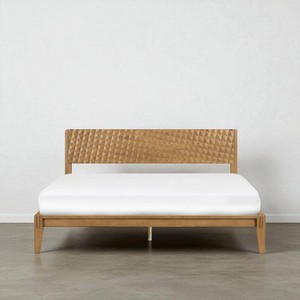 $450 Sapa Solid Wood Bed Frame, King, Teak Look