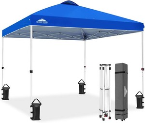 $145 EAGLE PEAK 10x10 Pop Up Canopy Tent Easy Up Canopy Outdoor, Blue