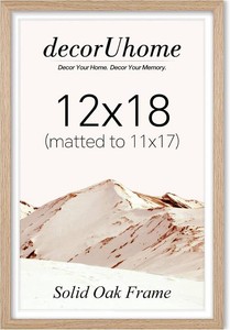 decorUhome Solid Oak Wood 12x18 Poster Frame Natural 2 pack