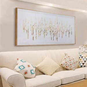 $130 Wall Art Framed Ready To Hang Home Decor Artwork White Background Golden Decoration Golden Years Wall Art Prints Canvas Painting For Living Room Bedroom Office Decoration 24X 48