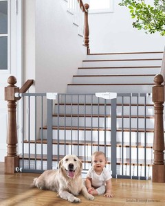Cumbor 29.7-54.2 Wide Baby Gate, Auto-Close Dog Gate Indoor Gray
