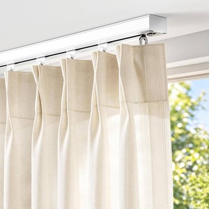 FELIDESIGN Ceiling Curtain Track, Room Divider Rail Set, White, 6ft-9ft