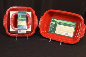 NEW Holiday Time Christmas Bakers - 2-Piece Set & 9 X 13 Baker