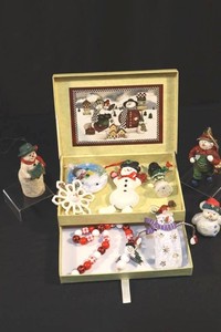 Christmas Decorations Mixed Lot - Snowman Ornaments & Figures