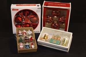 Hand-Blown Glass Beer, Red & Novelty Christmas Ornaments Mixed Lot