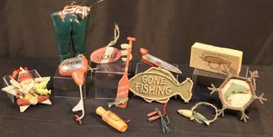 Rustic Wood & Metal Fishing Ornament Assortment