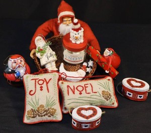 Rustic Santa Christmas Decorations Mixed Lot