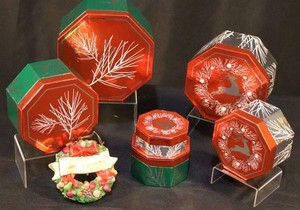 Christmas Nesting Boxes Set of 6 - 16in Stacked Tower