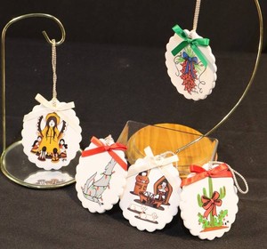 Southwestern & Native American Ceramic Christmas Ornaments (Lot of 5)