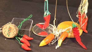 Handmade Chili Pepper Ornaments & Ristras Mixed Lot