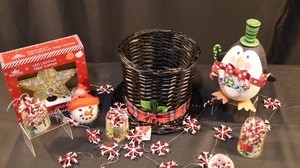 Christmas Decor Mixed Lot - Garlands, Ornaments & Tree Topper