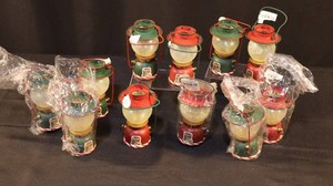 Red & Green Decorative Lanterns 4 12in (Lot of 11)