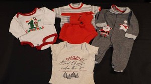 Christmas Infant Clothing Collection - 6 Pieces (Lot of 6)