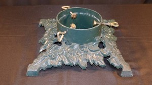 Vintage Heavy Cast Iron Christmas Tree Stand Base - 14 34 Square
