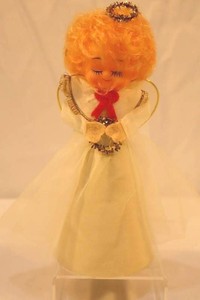 Mid-Century Blond Angel Doll Tree Topper - 9 14