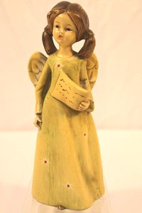 Vintage 1970s Singing Angel Figurine - Made in Japan, 7 H