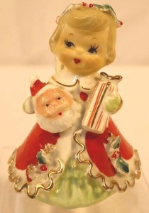 Vintage 1950s Geo. Z. Lefton Christmas Angel Bell - Signed