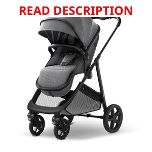 $160 Mompush Wiz 2-in-1 Bassinet Stroller Reversible Seat, One-Hand Fold, Grey