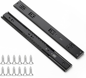 Ravinte Matte Black Soft Close Drawer Slides 16 Inch 10 Pairs 20 Pack