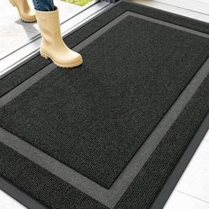 OLANLY Front Door Mat Outside 47x32, All-Season Heavy-Duty Rubber Doormat