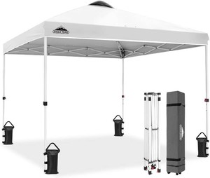 $145 EAGLE PEAK 10x10 Pop Up Canopy Tent Easy Up Canopy Outdoor, White
