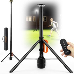 SYLSTAR 360  Rechargeable Work Light with Remote &Telescopic Stand (8.4Ft), 3000LM Ultra Bright 3CCT Dimmable, 6000mAh Battery, Portable Camping Light for Jobsite Workshop Sports Emergencies
