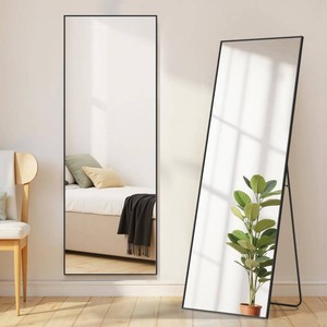 Mirror Full Length, Upgraded 16x59 Body Wall Mirrors with Shatter-Proof Glass, Floor Standing, Hanging or Leaning, Tall Mirror with Stand Aluminum Alloy Frame for Bedroom Cloakroom