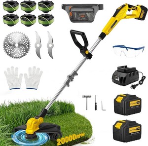$120 GEVEELIFE Weed Wacker Cordless, 15 Weed Eater & Trimmer, 2 5.0Ah Batteries