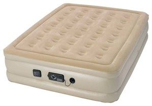 $180 Serta Raised Air Bed with NeverFlat Pump - Queen (80x60x18)