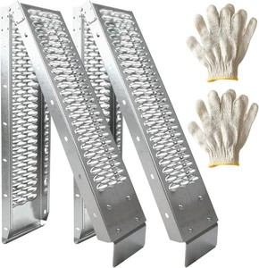 $121 Alloy Steel Motorcycle Ramp, 750 Lbs Capacity, 78in Folding Loading Ramp with Load Straps for Pickup Trucks, Motorcycles, ATVs, UTVs, Lawn Mowers, Dirt Bikes (2)