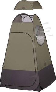 TRIPTIPS Pop Up Shower Tent with Mesh Window, Portable Toilet Privacy Tent, 6.9 FT, Removable Rain CoverUPF 50