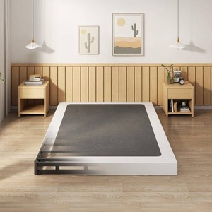 EMODA 5 Inch Box Spring Full Size Metal Bed Base with Fabric Cover