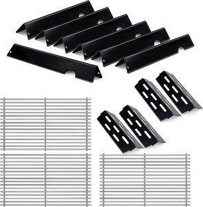 Stainless Steel Genesis II Grill Grates for Weber Genesis 2 Grill Parts Porcelain Enameled Flavorizer Bars Heat Deflector for Weber Genesis II E-410 S-410 II LX E-435 S-435 E-440 S-440 GS4