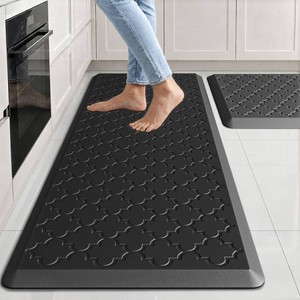 Kitchen Mats for Floor Anti Fatigue Mat, Black roughly 20x30