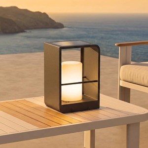 $160 IP65 Solar Lanterns Outdoor Waterproof, LED Corner Floor Lamp Dimmable