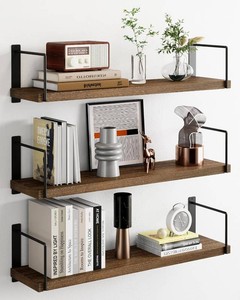 Floating Shelves, 24 In Bookshelves for Room Wall, Shelves on Wall (Brown)