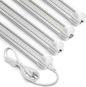 Barrina T8 LED Shop Lights 2FT, 20W 3000LM 5000K, 4 Pack, High Output Tube