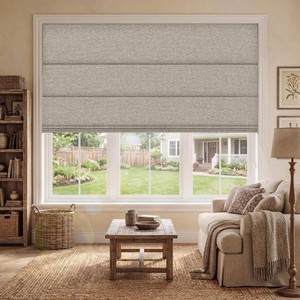 Blackout Roman Shades for Indoor Windows Cordless,Pull Down Linen Fabric Roman Blinds,Privacy Window Shades for Door Windows,Bedroom,Office,Easy to Install,Light Brown,35 W x 64 H