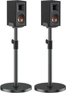 Speaker Stands Pair for Klipsch Bookshelf Speaker Stands, Height Adjustable Extend 29 to 37.5, Dual Side Clamp Surround Speaker Stand for Klipsch R-51PM R-51M RP-600M RP-500M with Cable Management