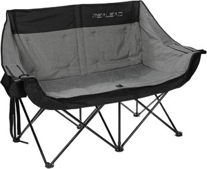 REALEAD Double Camping Chair Heavy Duty Camping Couch Support 650 lbs