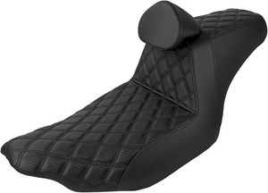 One-Piece Driver Passenger Seat wBackrest Fit For Harley Touring 2023.5-up