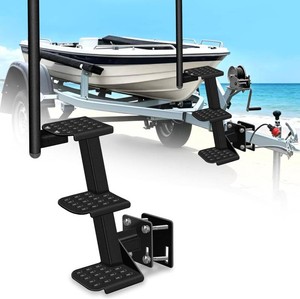 Heavy-Duty 3 Step Boat Trailer Steps with Handle, Max 500 LBS Capacity